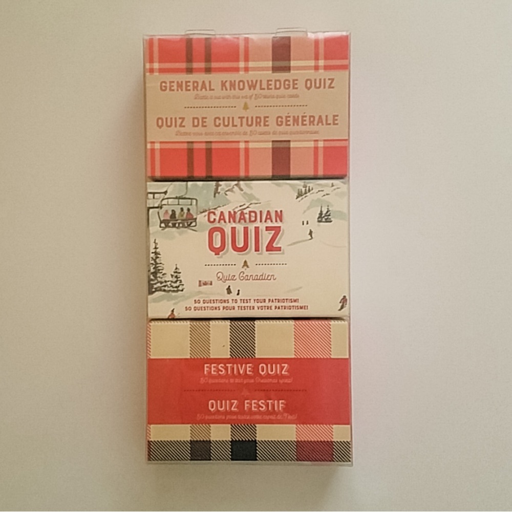 Trivia Cards | set of 3 - Canadian, Festive & General | Indigo